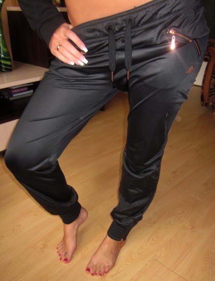 Adidas womens black stretch pants