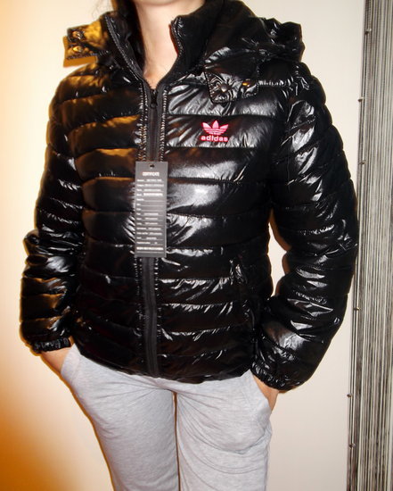 Adidas womens black super shiny