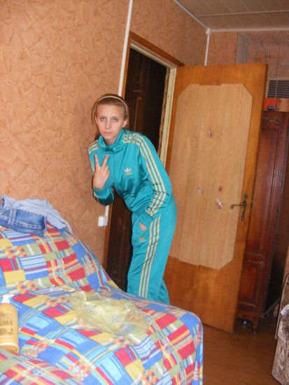 Adidas womens green tracksuit full shot