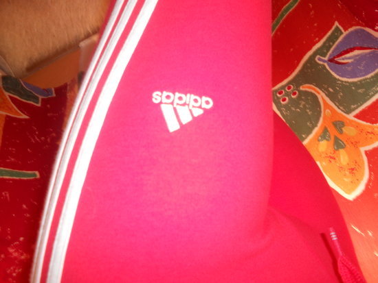 Adidas womens pink logo pants