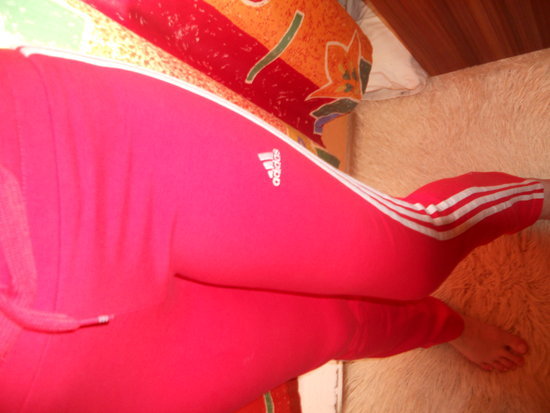 Adidas womens pink pants art angle