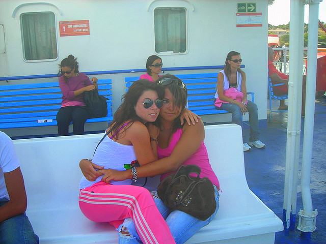 Adidas womens pink pants white stripes tank top hug friend