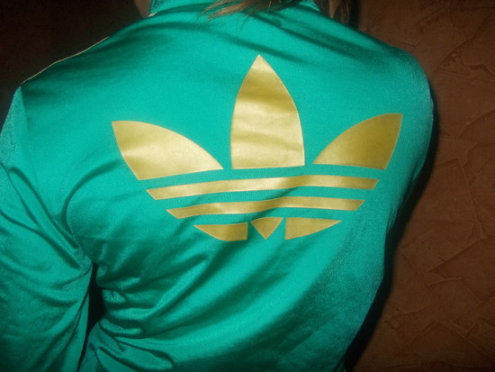 Adidas womens teal jackey gold logo