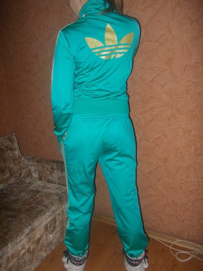 Adidas womens teal track suit