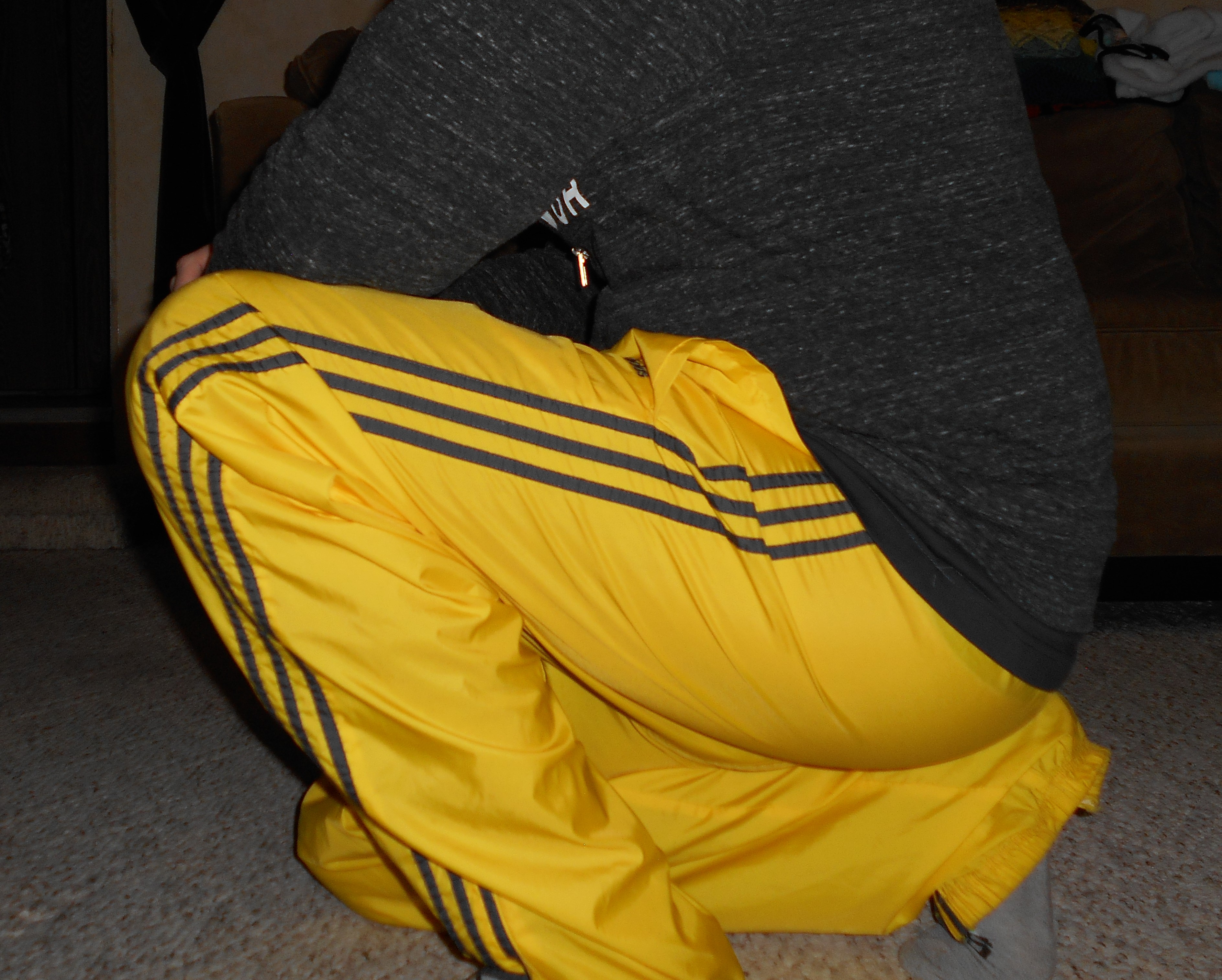 Adidas Yellow Nylon Pants 1