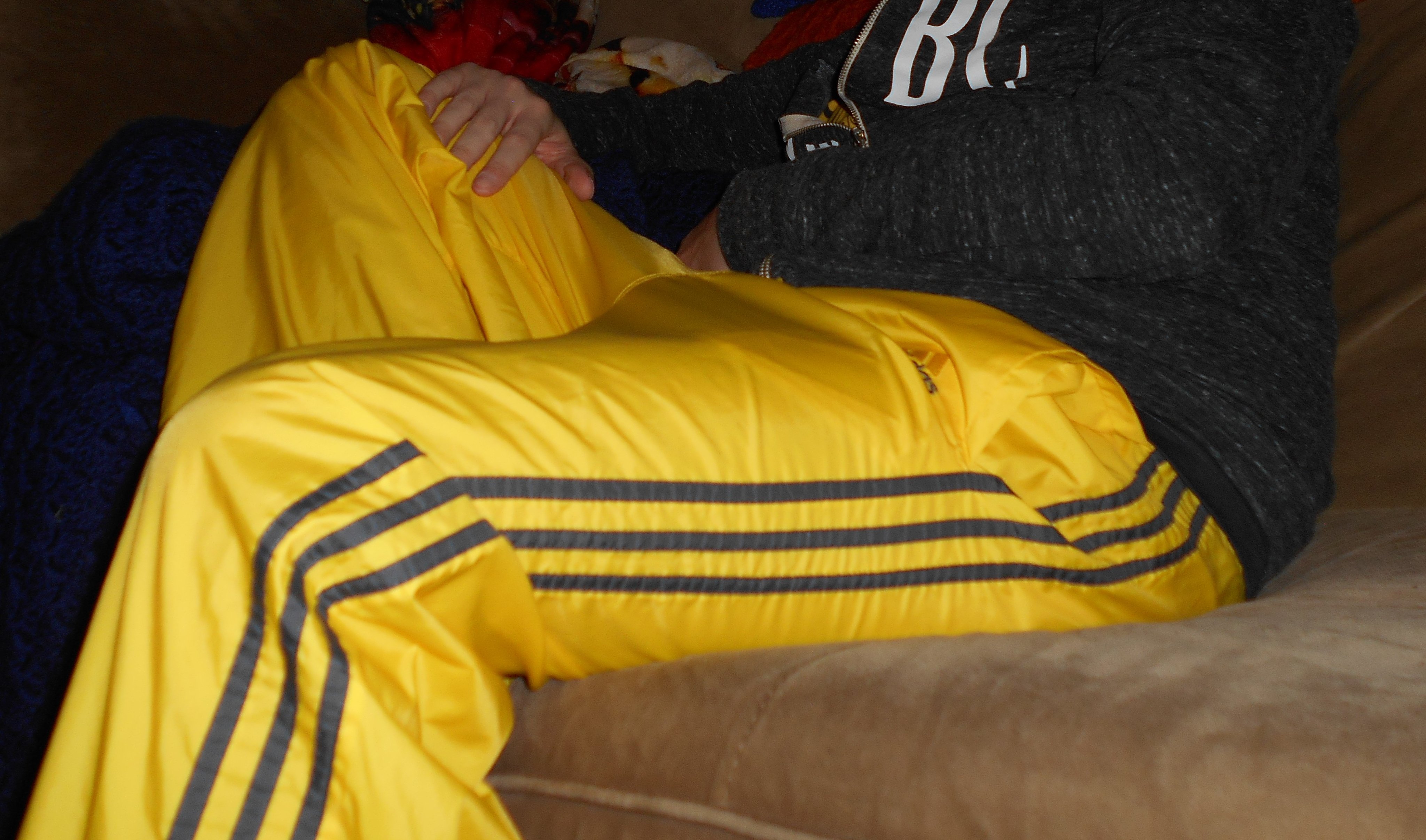 Adidas Yellow Nylon Pants 2