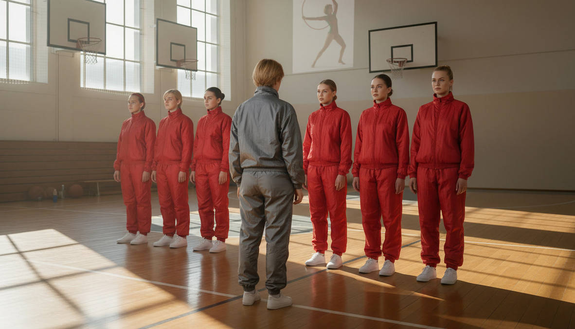 AI from DeviantArt. Shiny nylon bootcamp