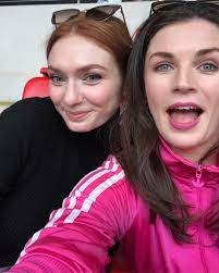 Aisling Bea pink adidas firebird