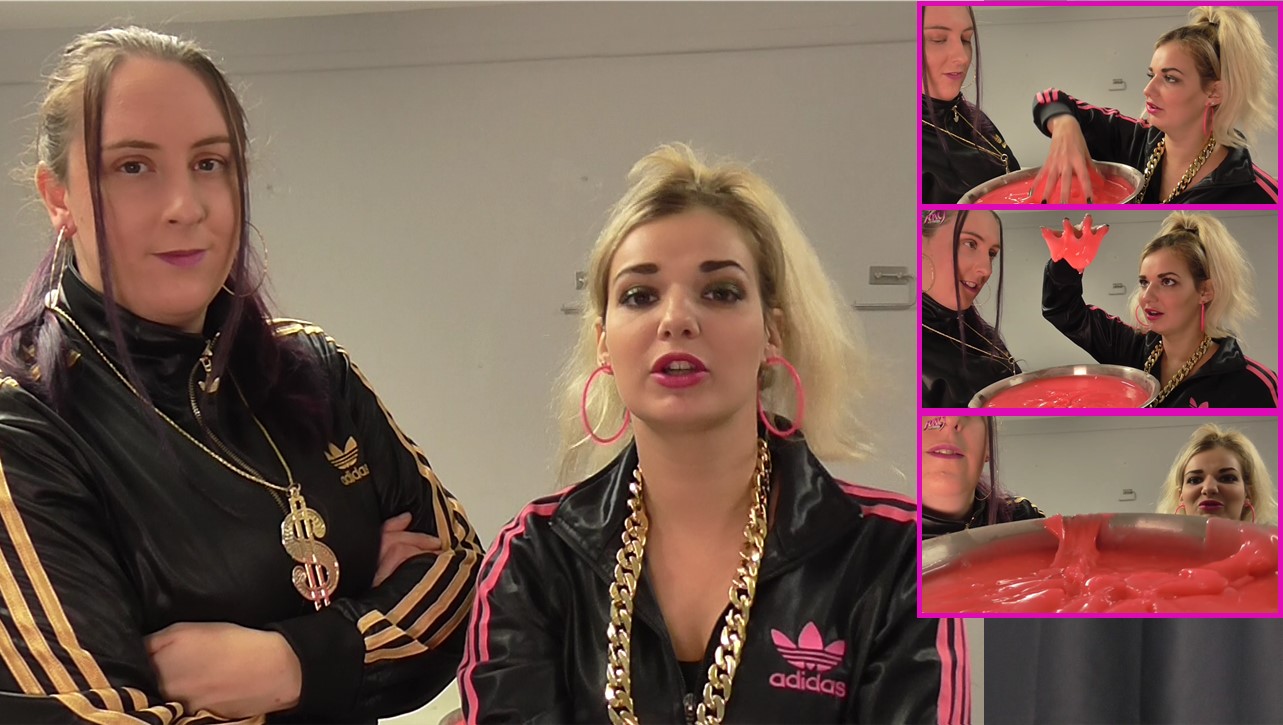 Bad Dolly and Mikaela in adidas chile jackets