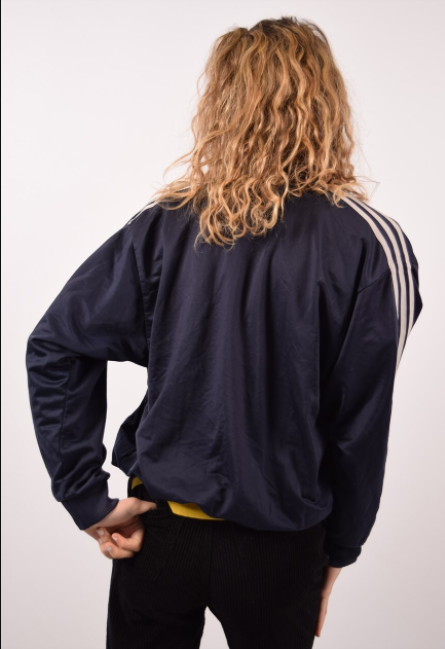 black adidas firebird - no back logo