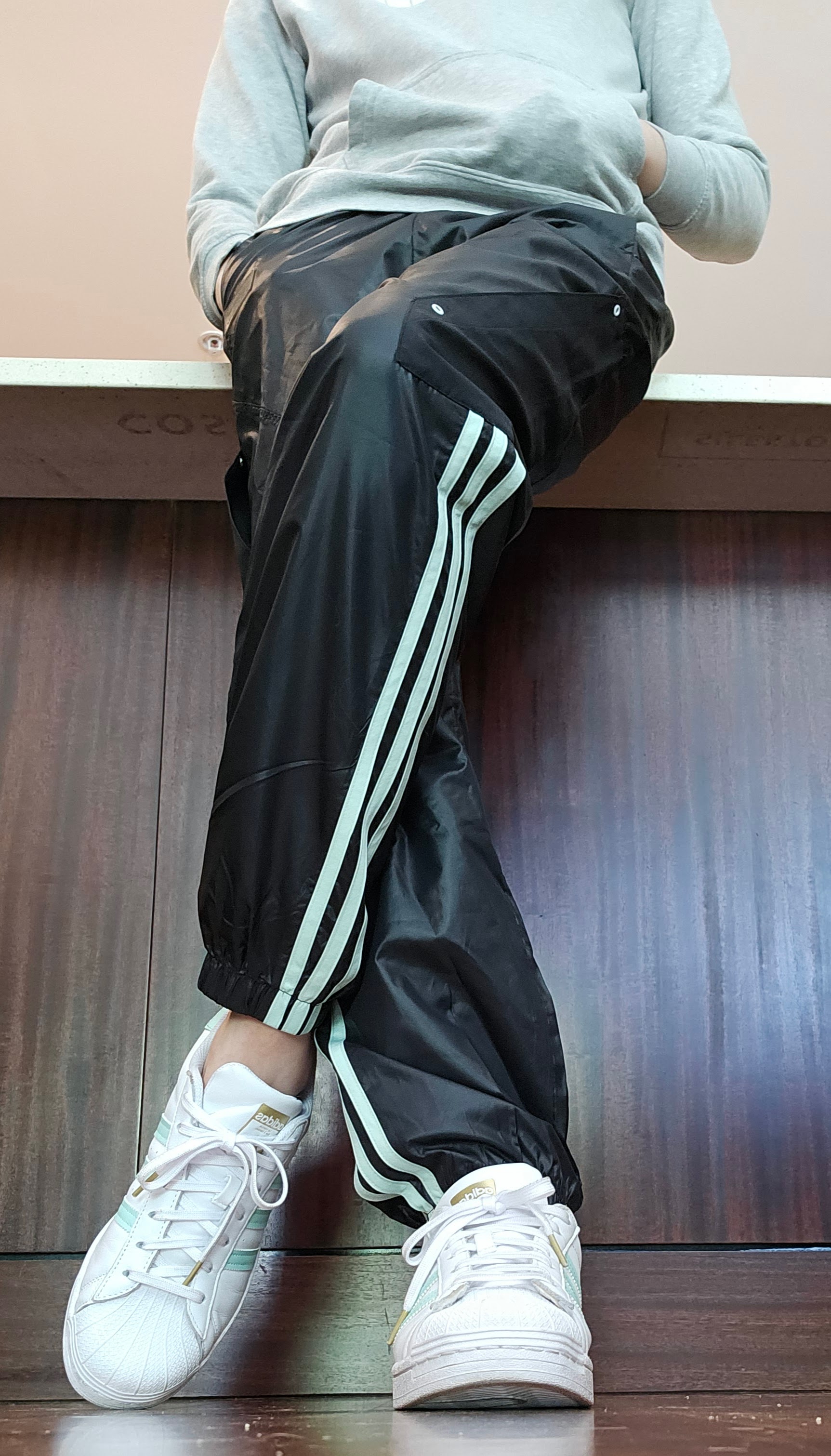 Black and mint adidas