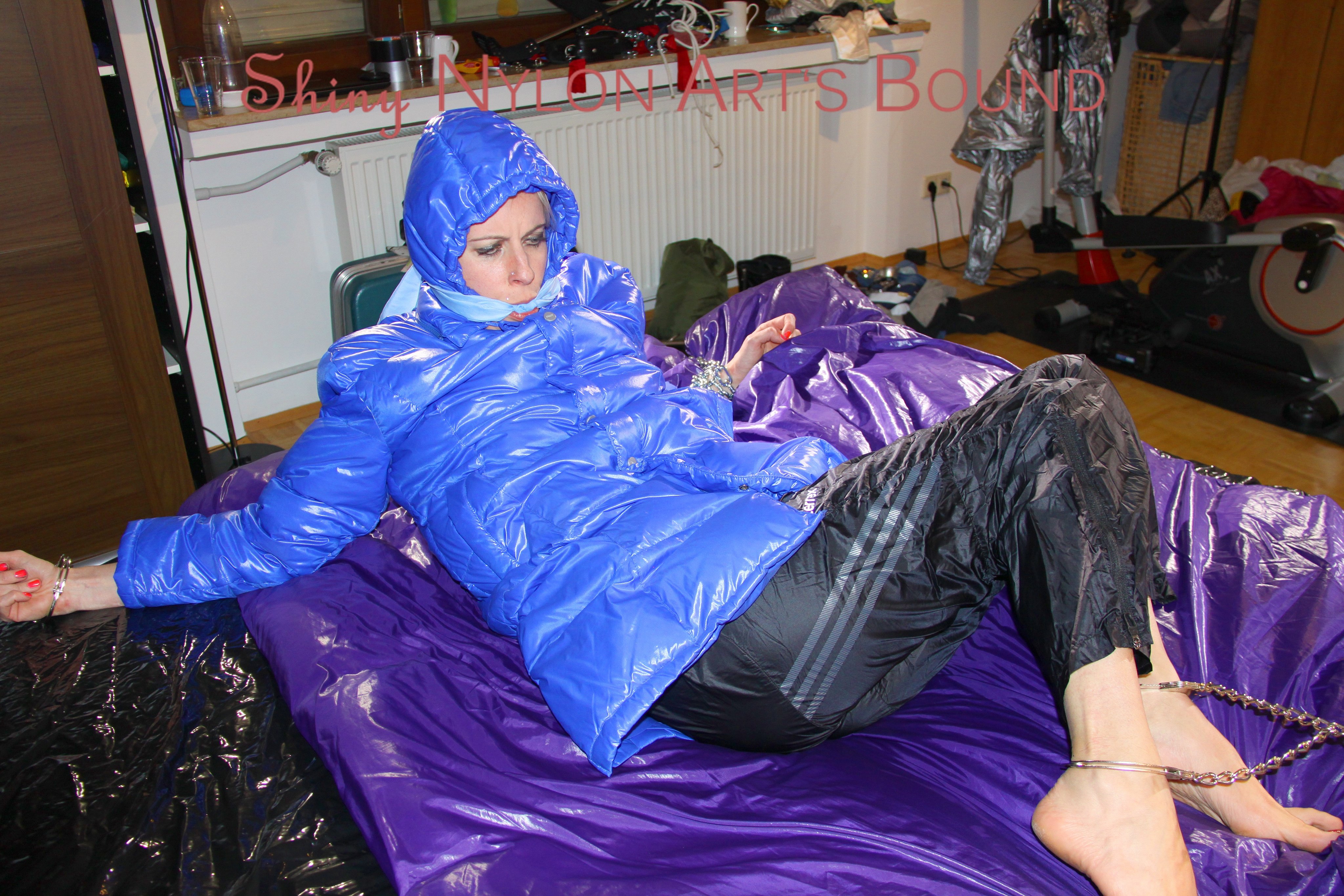 Black Grey Adidas Pants Shiny Sports