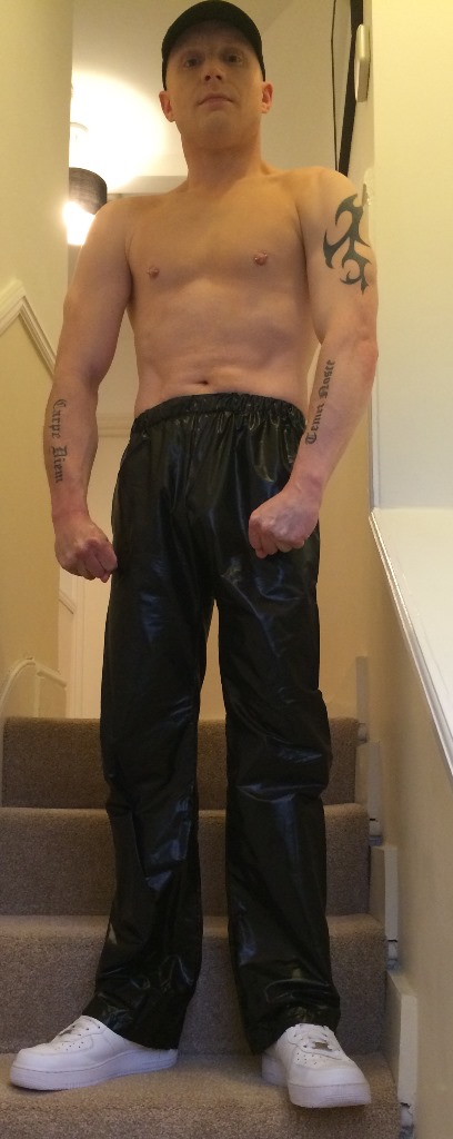 Black Starray Nylon Trackies