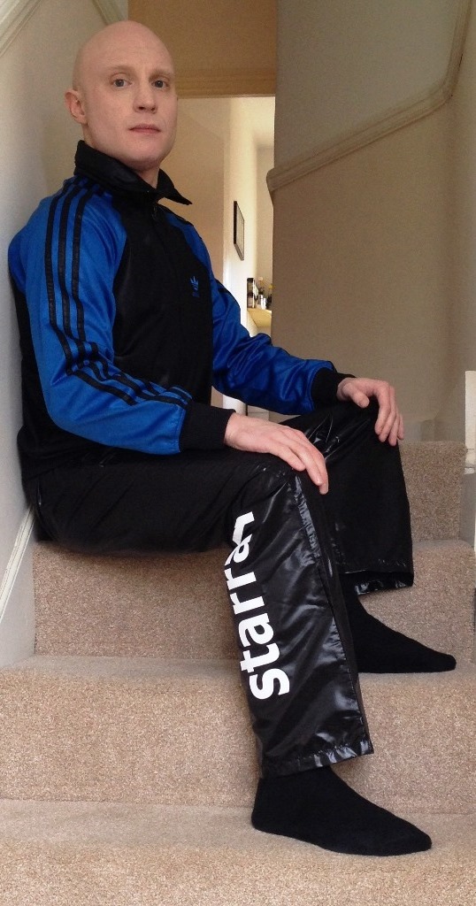 Black Starray Nylon Trackies