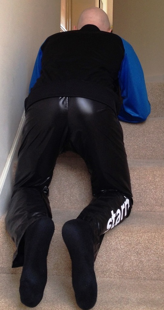 Black Starray Nylon Trackies