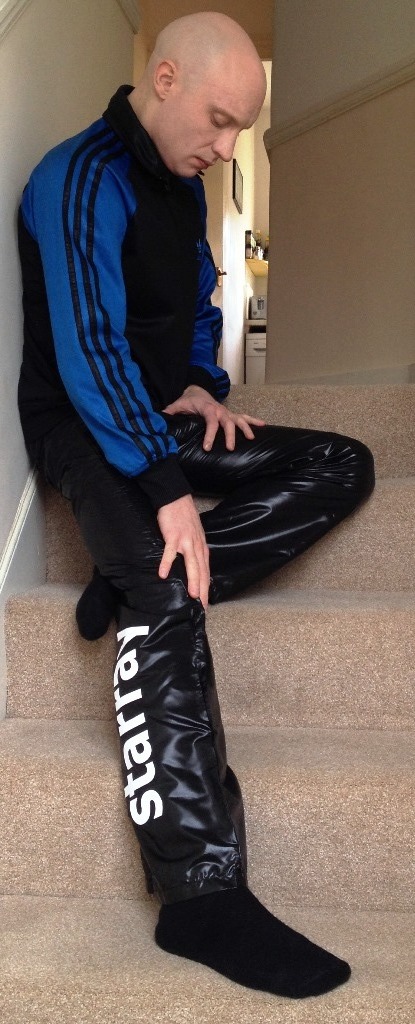 Black Starray Nylon Trackies