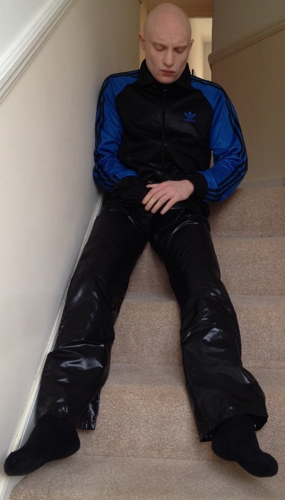 Black Starray Nylon Trackies