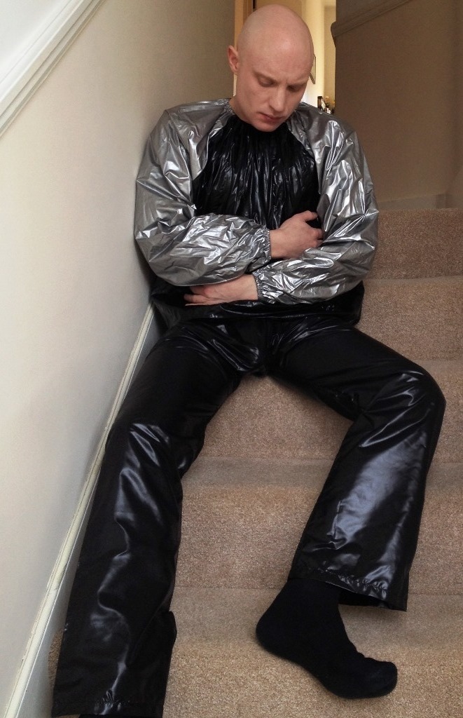 Black Starray Nylon Trackies