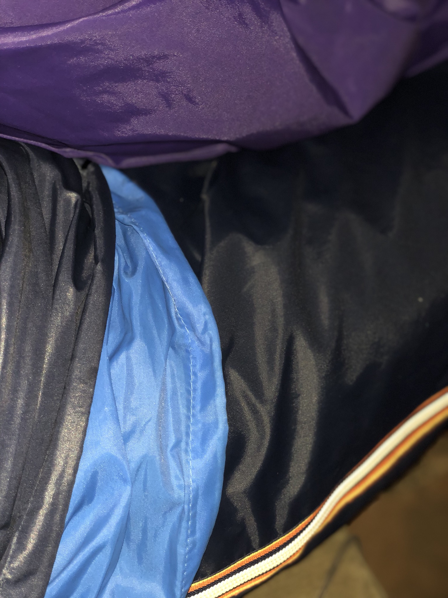 cuddling in layers of nylon