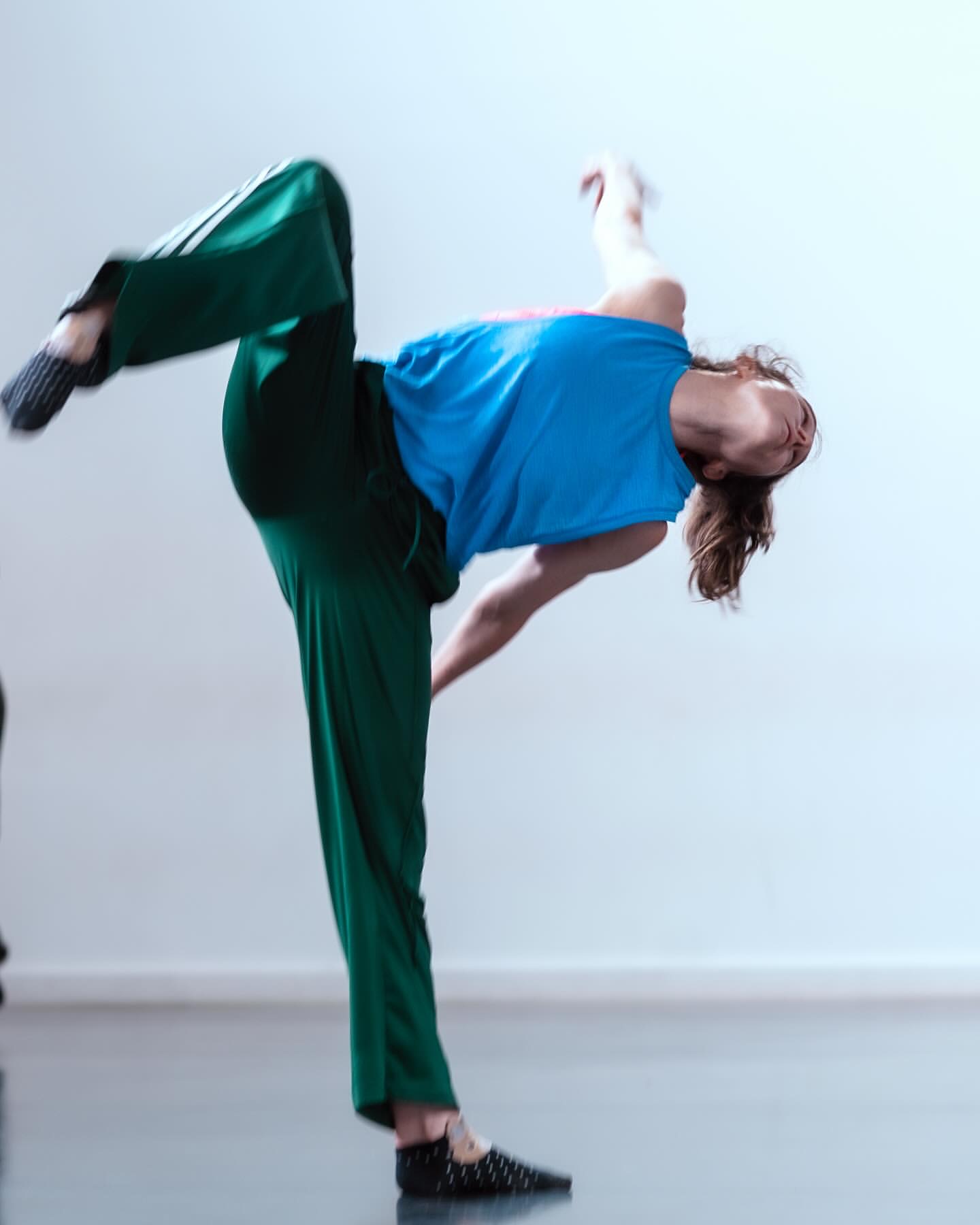 dancer in adidas pants