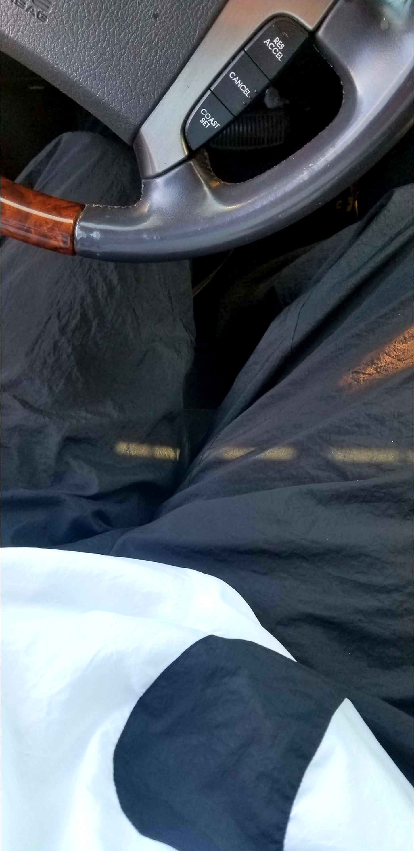 Driving in public in my shellsuit