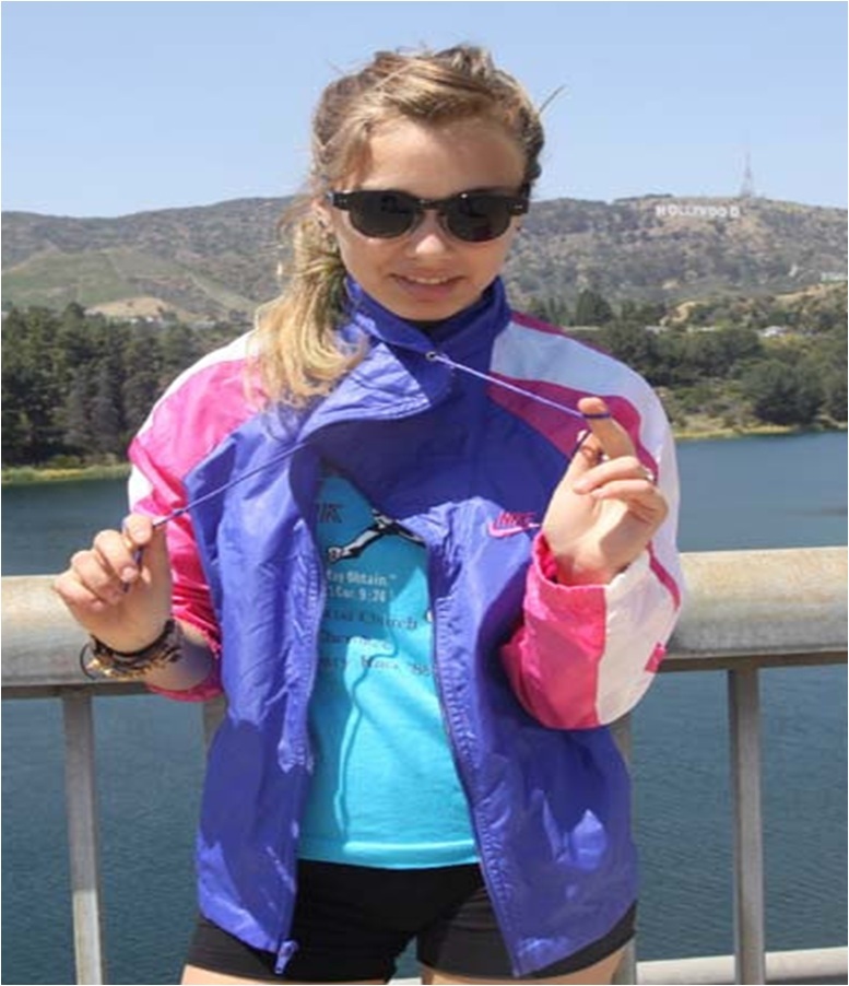Emma again in Nike windbreaker