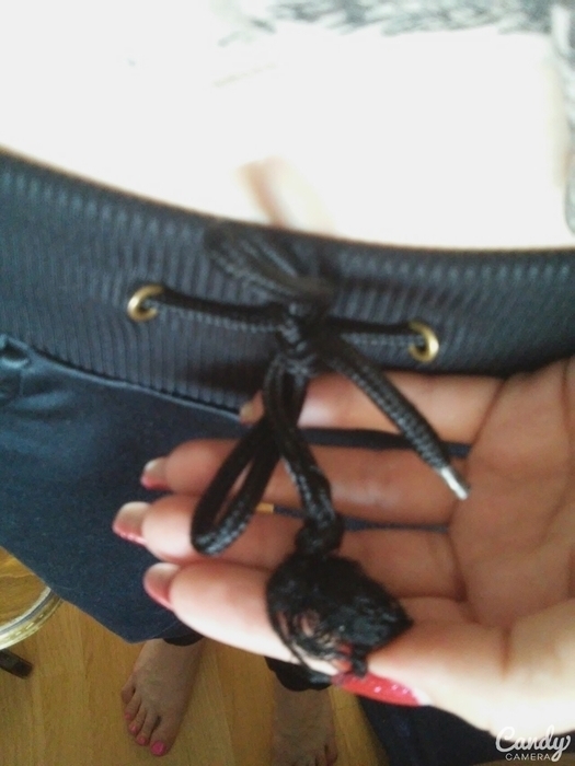 Girl in shiny Adidas RESPECT ME pants