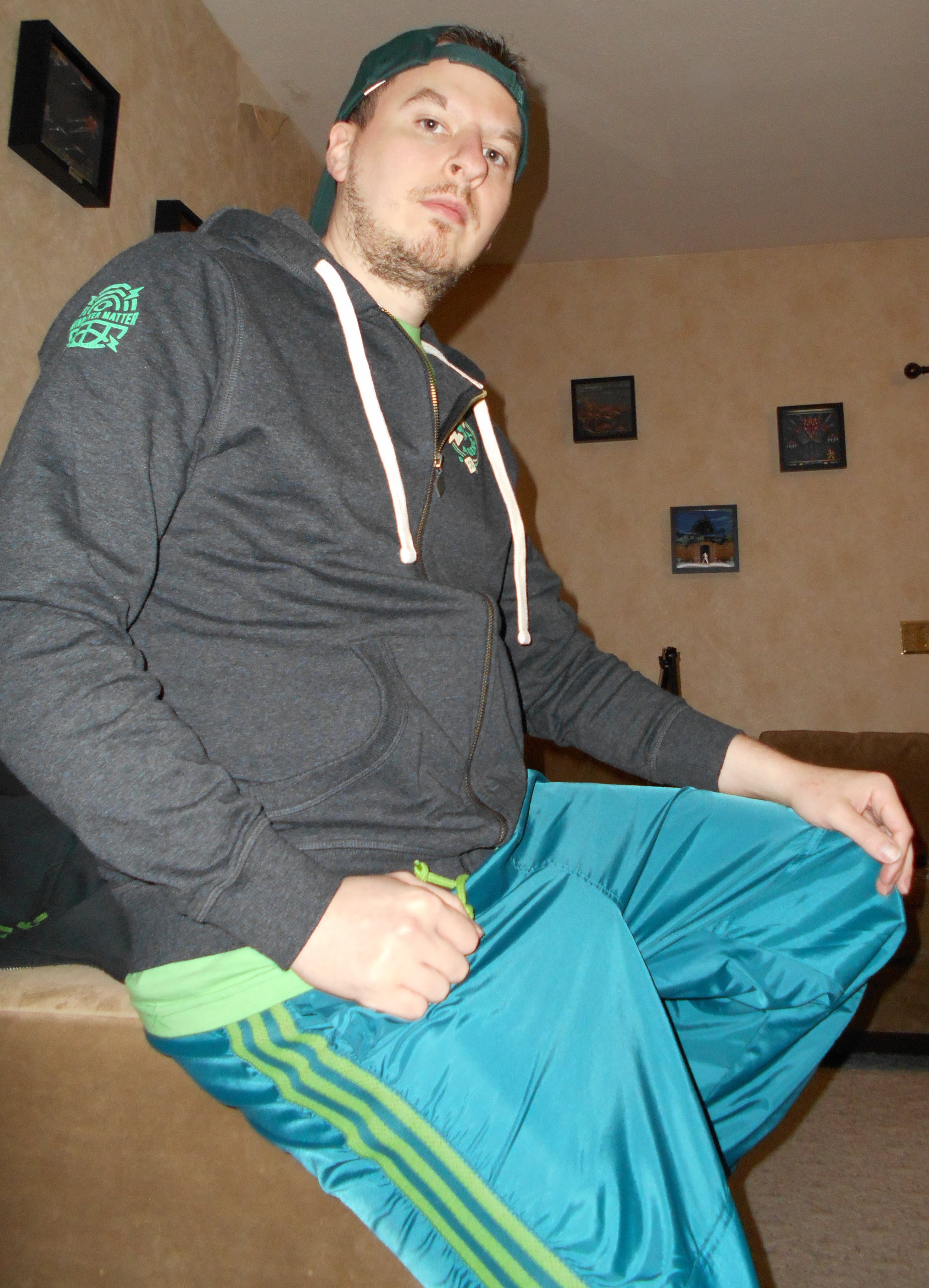Green Adidas Pants 1
