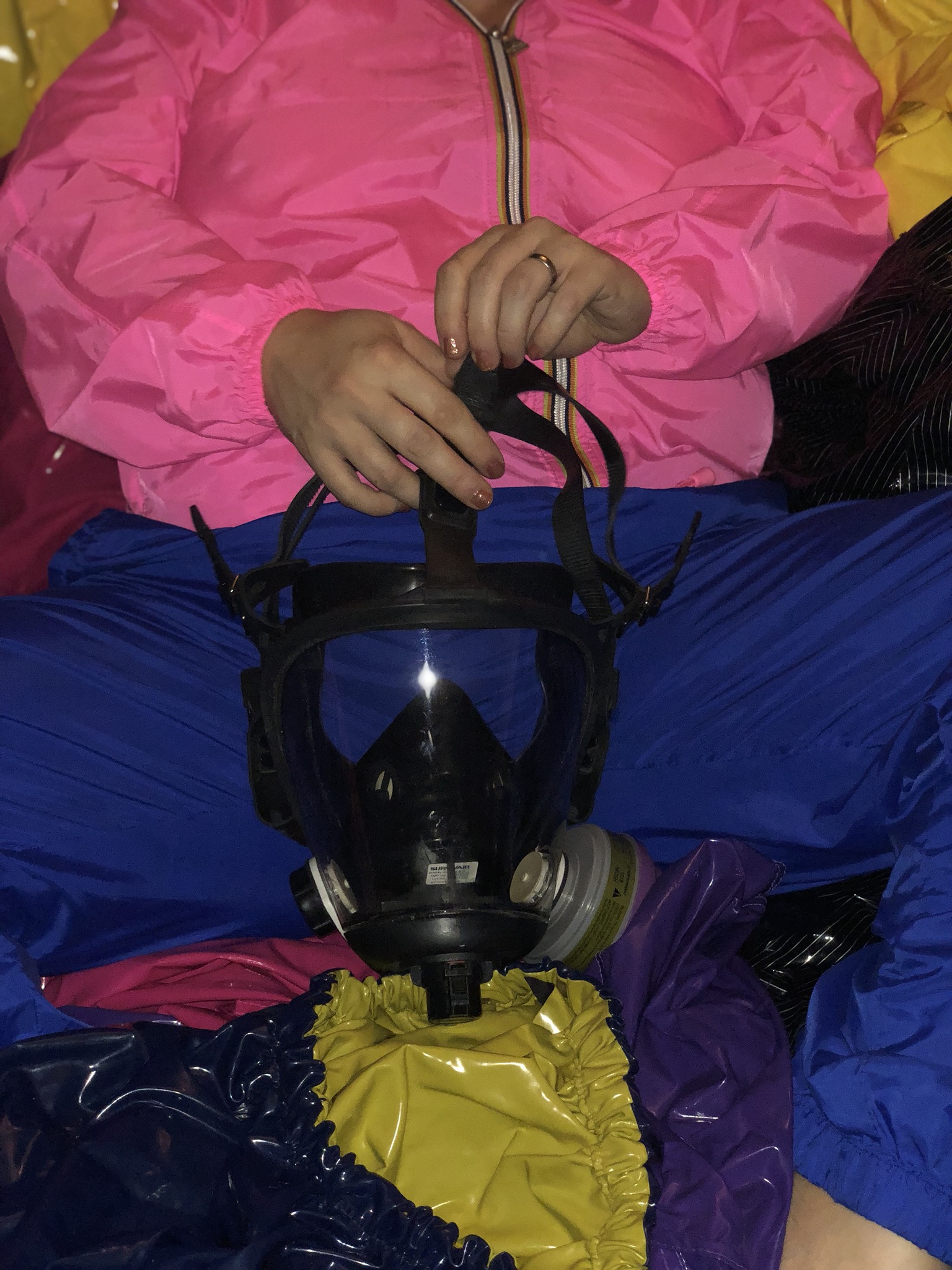 k-way Claudette with adidas track pants