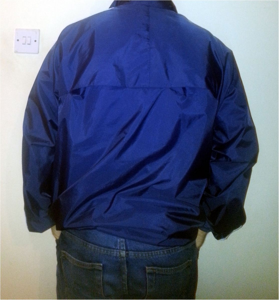 Kappa Nylon Rain Jacket (Unlined, Dawson) back, zipped