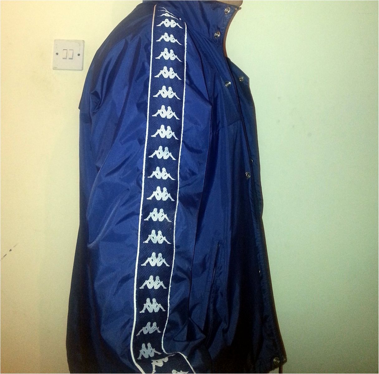 Kappa Nylon Rain Jacket (Unlined, Dawson) side, unzipped