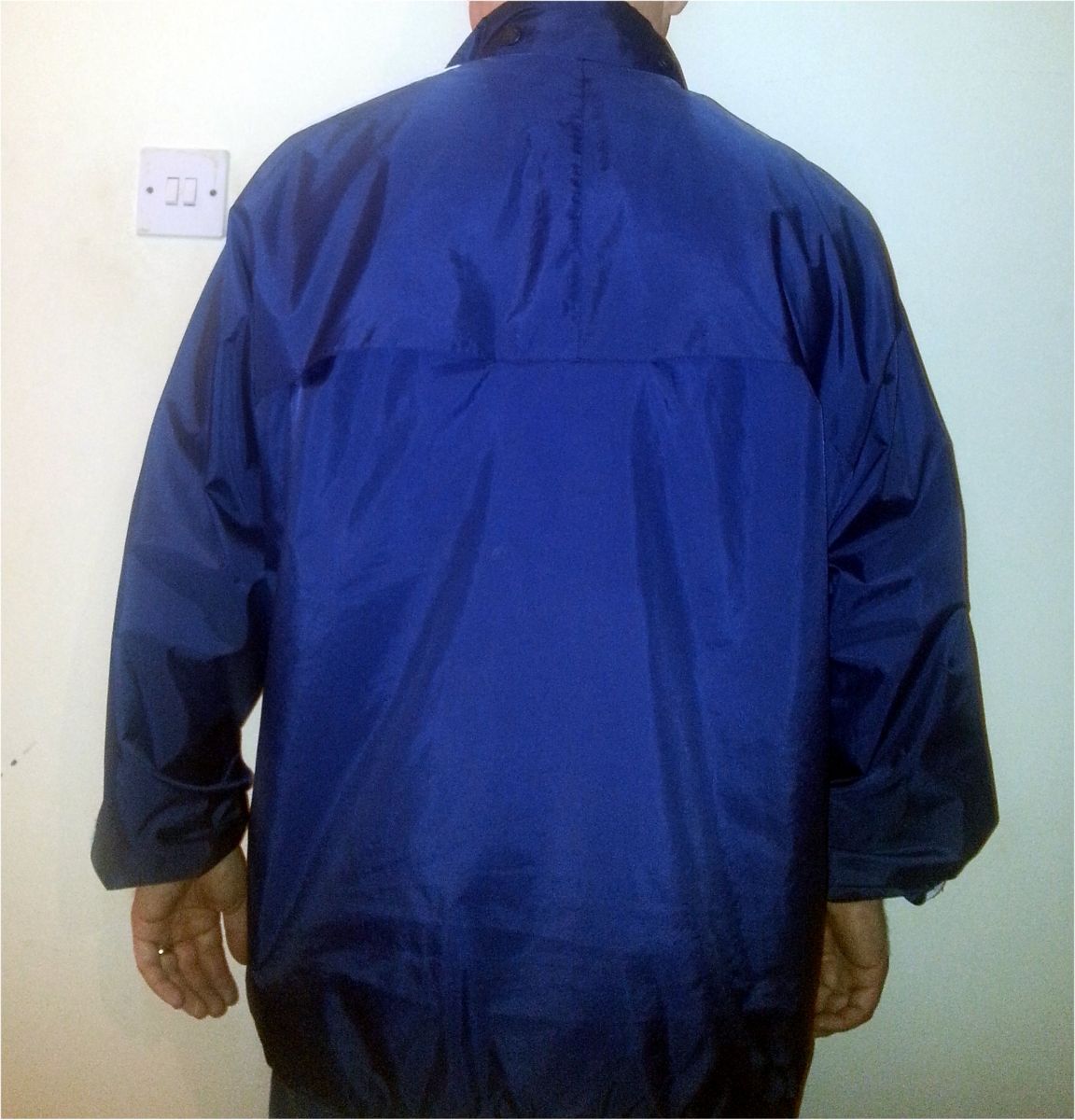 Kappa Nylon Rain Jacket (Unlined, Dawson) side, unzipped