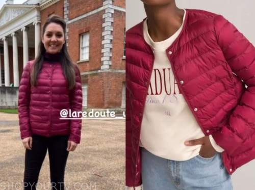Laura Tobin raspberry down jacket