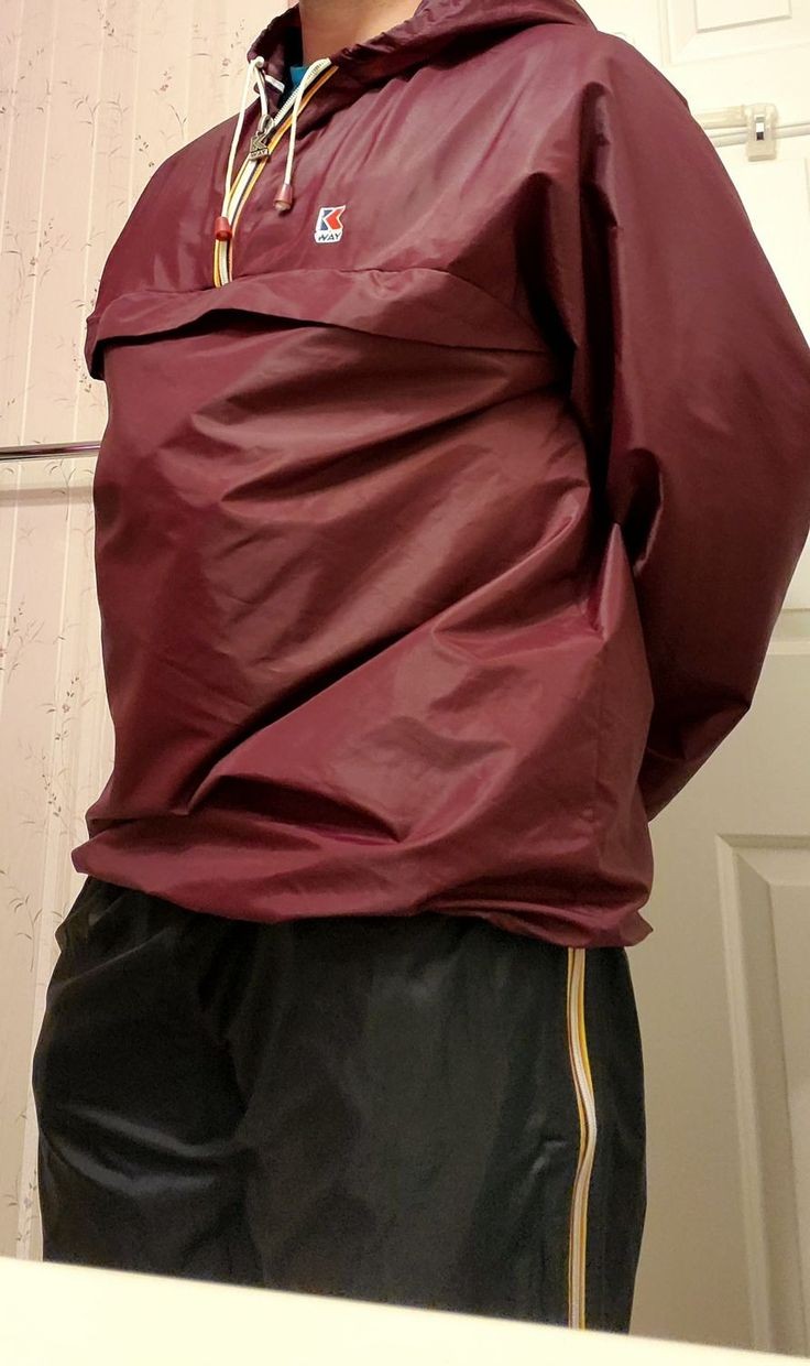 Maroon Pullover & Black Windpants