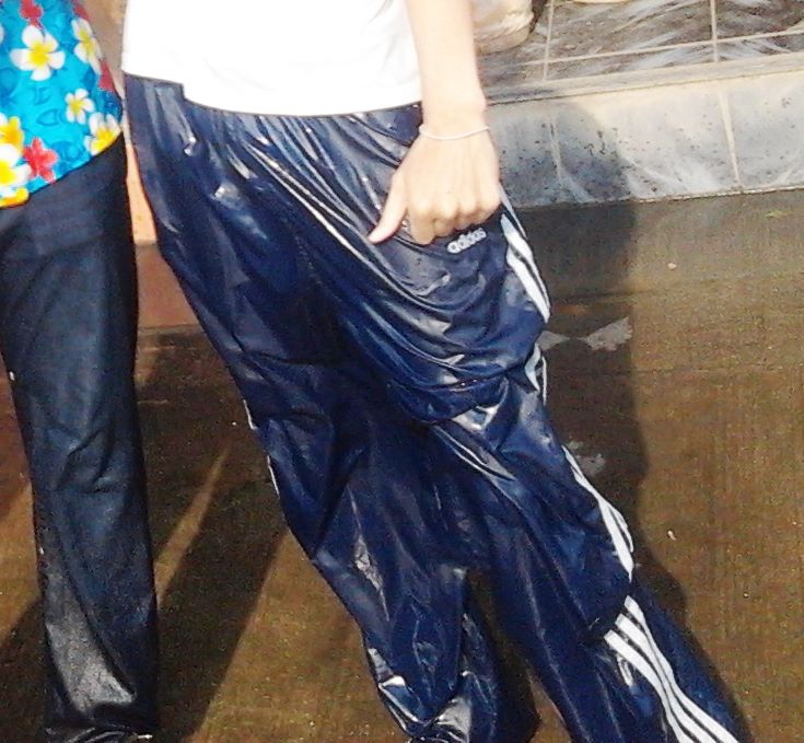 me and wet adidas nylon pant