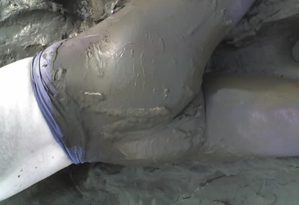 Mud fun in lycra shorts