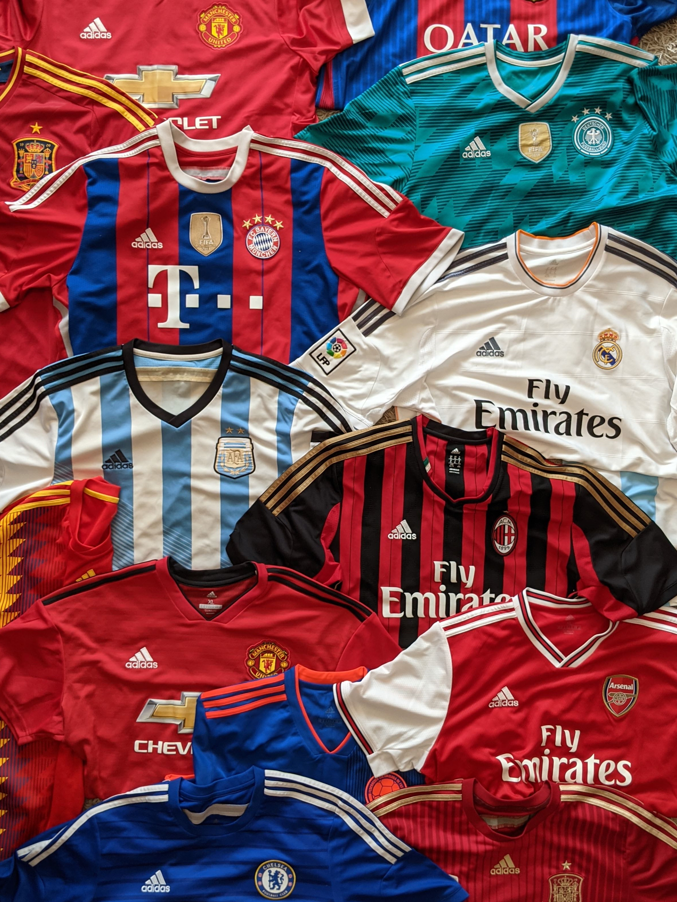 My football shirts