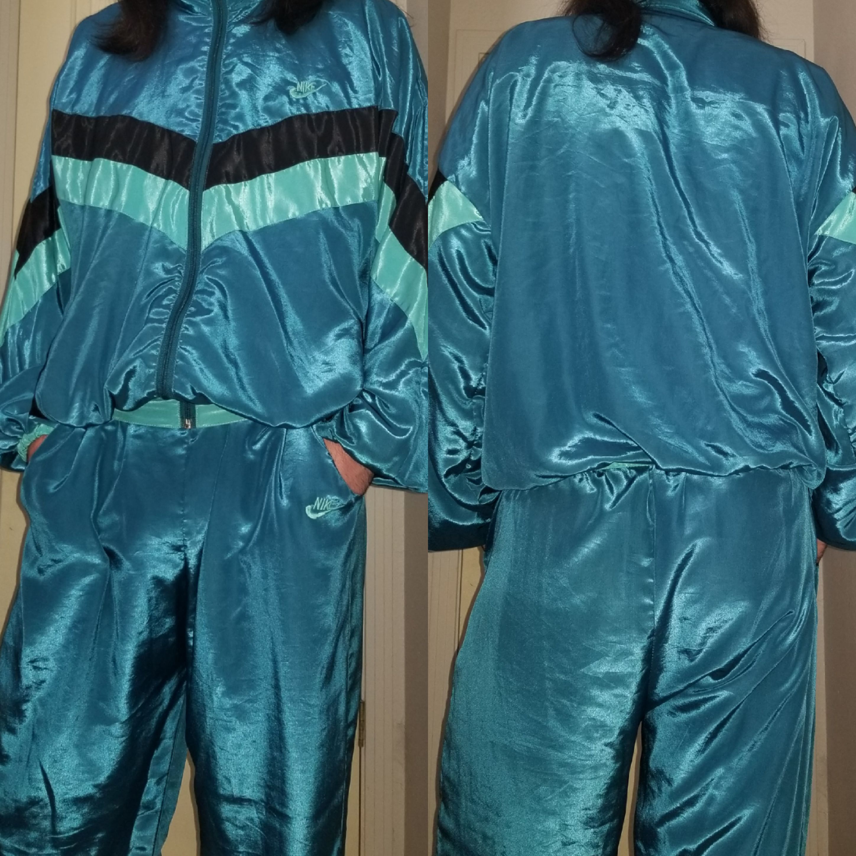 My new suuuuper shiny silk nike suit