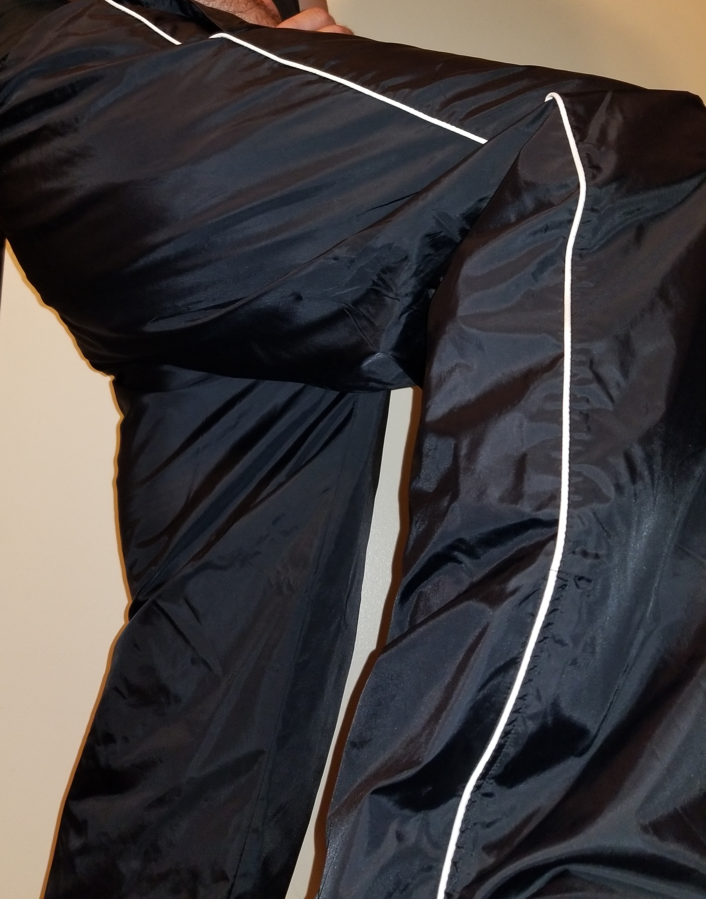 My slick shiny nike pants.