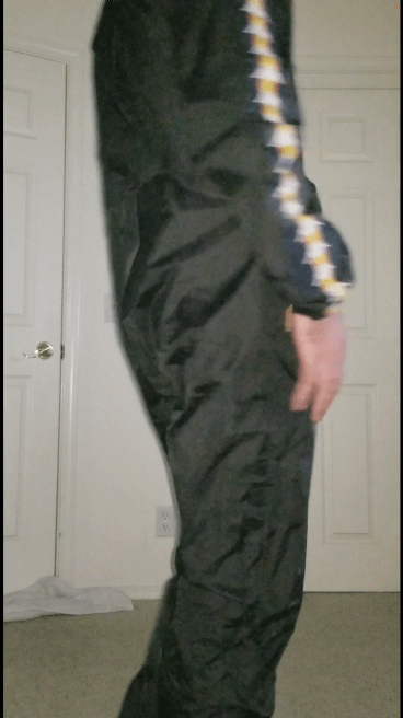 My swishy shiny nylon jumpsuit