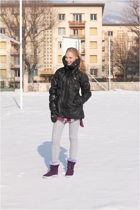Nicole with adidas Downjacket