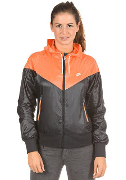 nike womens The windrunner hooded jacket black Lt wild mango sail M1
