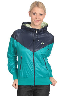 nike womens windrunner tracktop jacket glass blueliquid lime M1