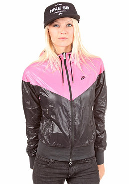 nike womens winterized windrunner jacket blacklaser pinkblack M1