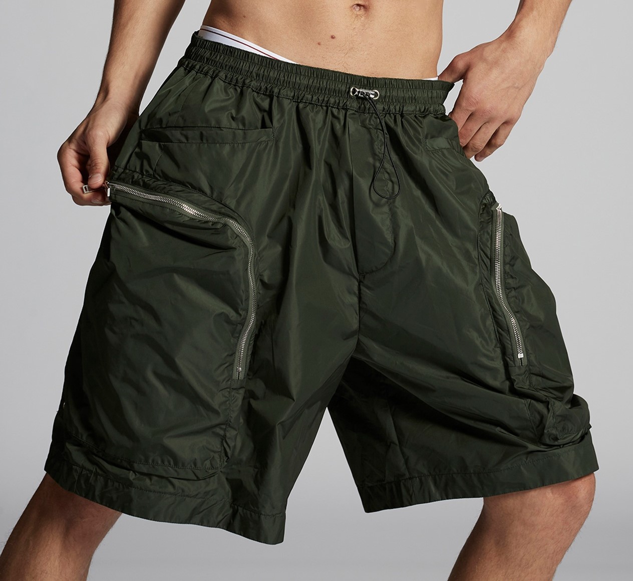 Nylon Ultimate Sport Cargo Shorts Shiny Sports