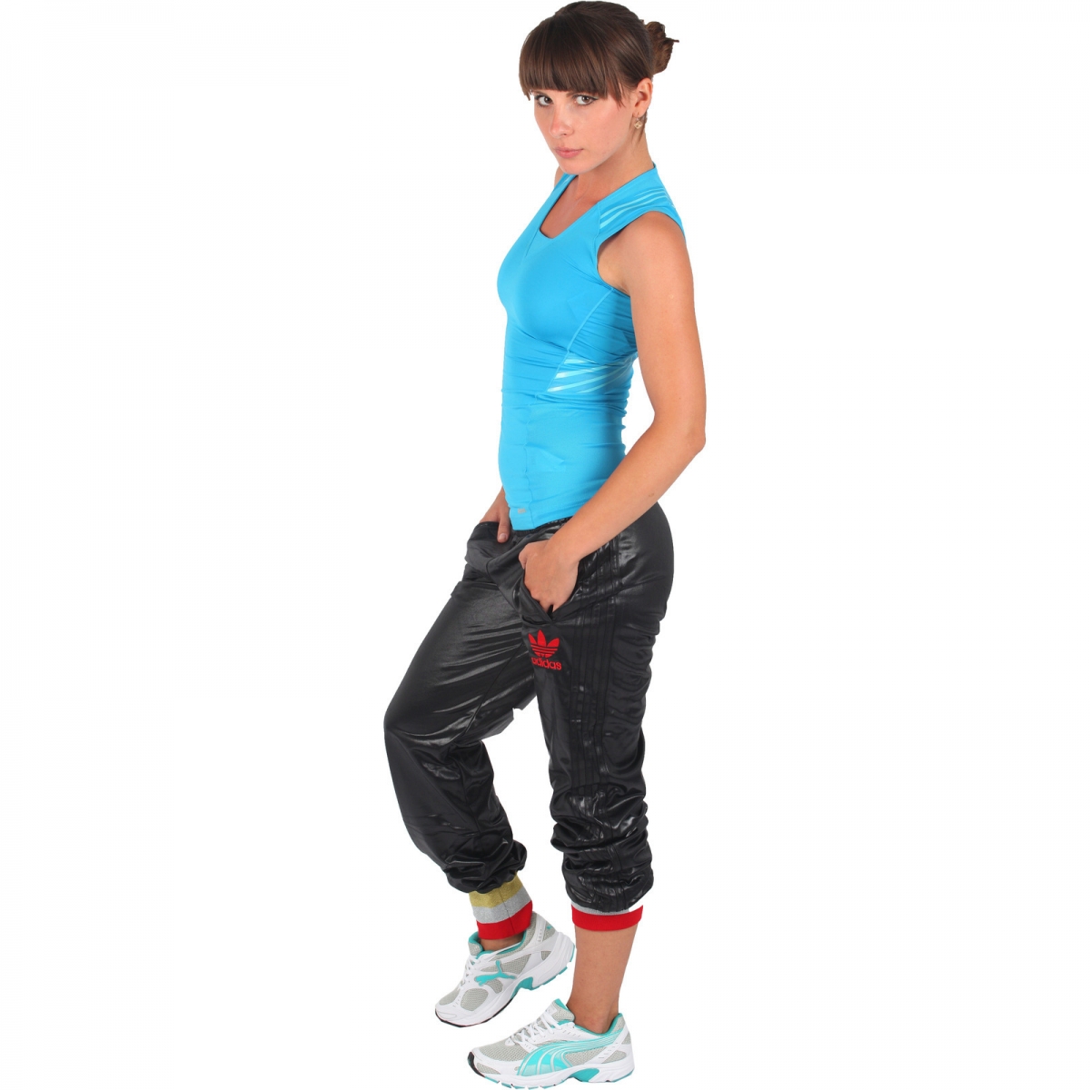 pantaloni femei adidas C62 Rib Tp o55992 8122 5