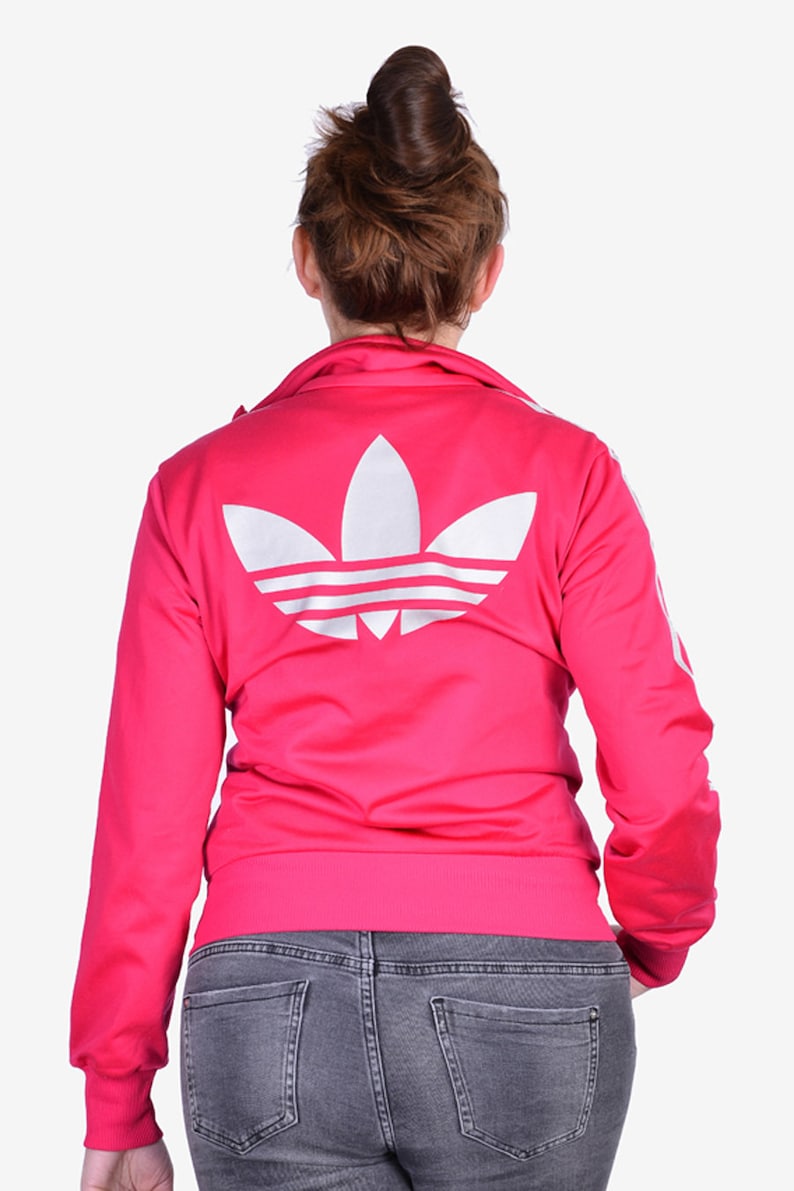 pink adidas back logo