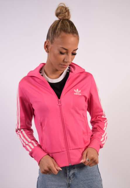 Pink adidas firebird jacket