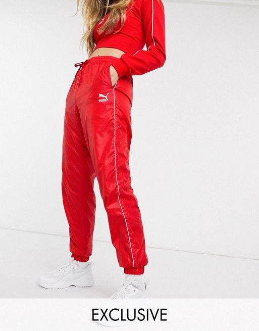Puma High Waisted Joggers in red exclusive at ASOS _ ASOS.jpg