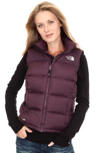 Purple NF nuptse gilet
